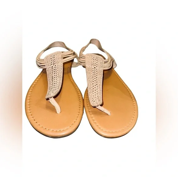 “SO” Size Extra Large (9.5-10) Pink Blush Strappy Womens Sandals - Picture 6 of 9